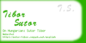 tibor sutor business card